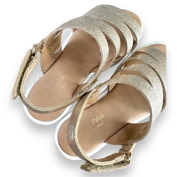 Giulia Palai Girls Gold Strap Slip On Sandals Size 13 - Picture 4 of 11